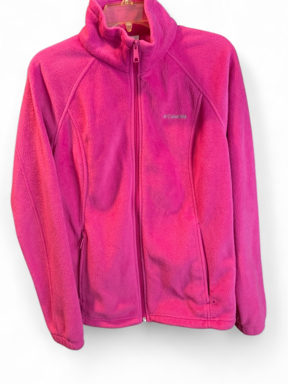 Columbia Women’s Bright Pink Full-Zip Fleece Jacket